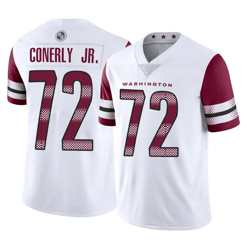 W.Commanders #72 Josh Conerly Jr. Player White Limited Vapor Home Game BALCE Stitched Jerseys