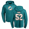 M.Dolphins #52 Patrick Paul Player Aqua LOGO Pullover Hoodies Limited BALCE Stitched Jerseys