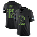S.Seahawks #12 12th Fan Player Black Impact Limited Home Game BALCE Stitched Jerseys