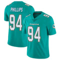 M.Dolphins #94 Jordan Phillips Player Aqua Limited Vapor Untouchable Home Game BALCE Stitched Jerseys