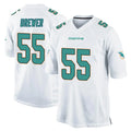 M.Dolphins #55 Aaron Brewer Player White Home Game BALCE Stitched Jerseys