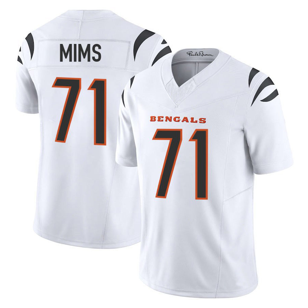 C.Bengals #71 Amarius Mims Player White Vapor F.U.S.E. Limited Home Game BALCE Stitched Jerseys