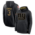 NY.Giants #3 Abdul Carter Player Black Salute to Service Hoodies Limited Game BALCE Stitched Jerseys