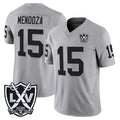 LV.Raiders #15 Fernando Mendoza Player Gray 2026 Vapor Limited Home Game BALCE Stitched Jerseys