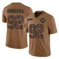 SF.49ers #92 Osa Odighizuwa Player Brown Limited Salute To Service Home Game BALCE Stitched Jerseys