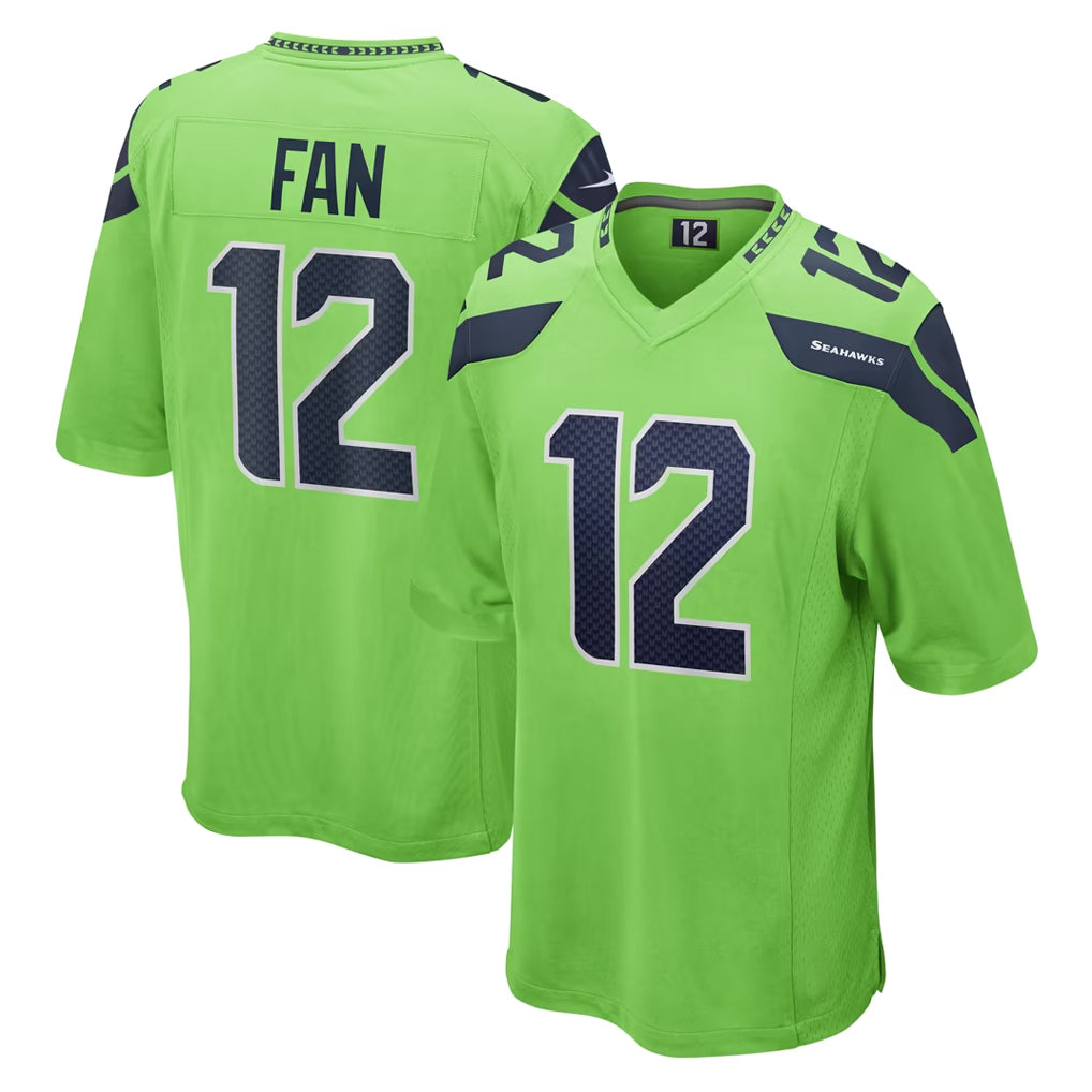 S.Seahawks #12 12th Fan Player Green Home Game BALCE Stitched Jerseys
