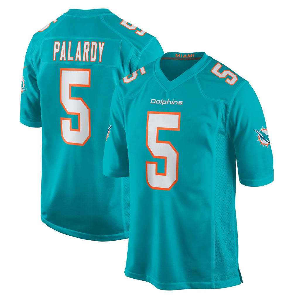 M.Dolphins #5 Jaylen Wright Player Aqua Home Game BALCE Stitched Jerseys