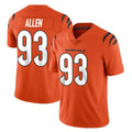 C.Bengals #93 Jonathan Allen Player Orange Vapor Untouchable Limited Home Game BALCE Stitched Jerseys