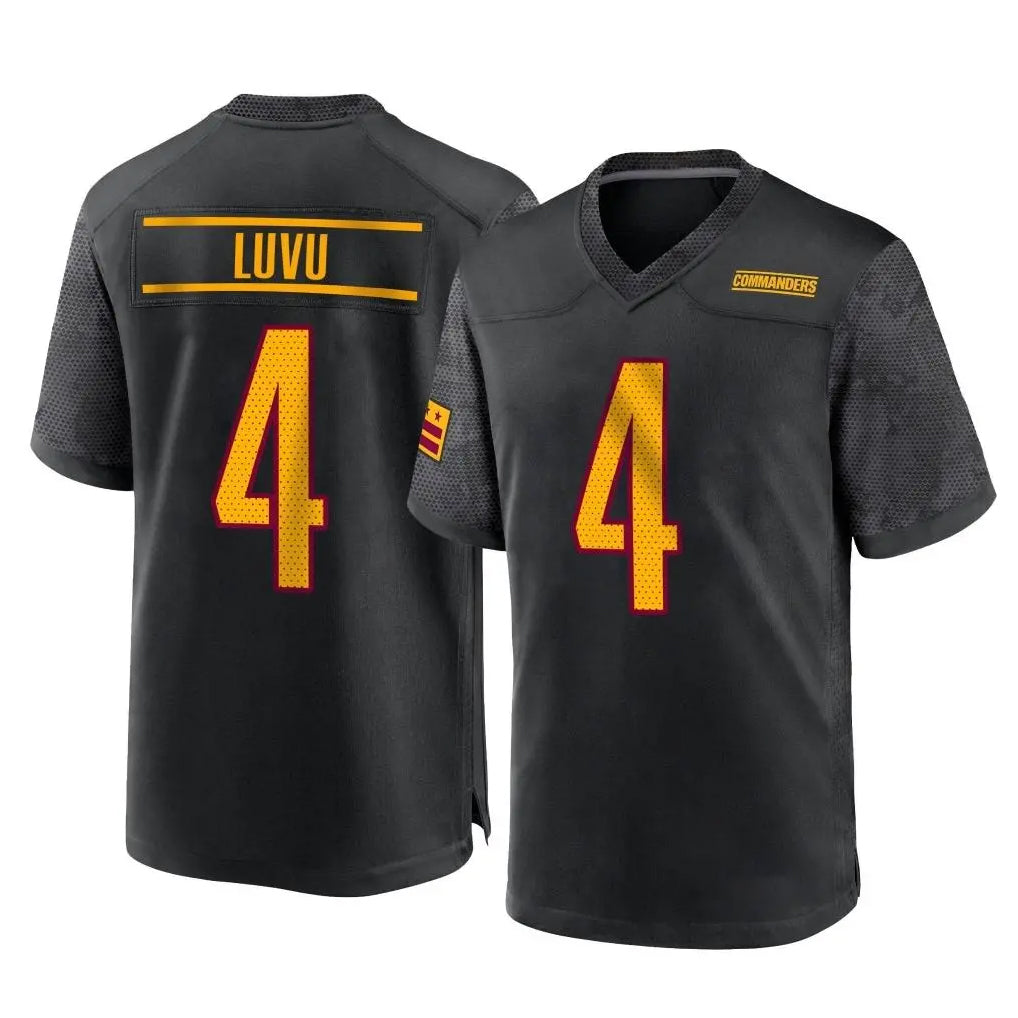 W.Commanders #4 Frankie Luvu Player Black Home Game BALCE Stitched Jerseys