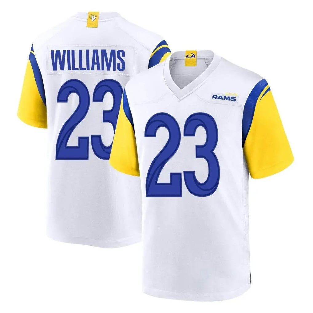 LA.Rams #23 Kyren Williams Player White Home Game BALCE Stitched Jerseys
