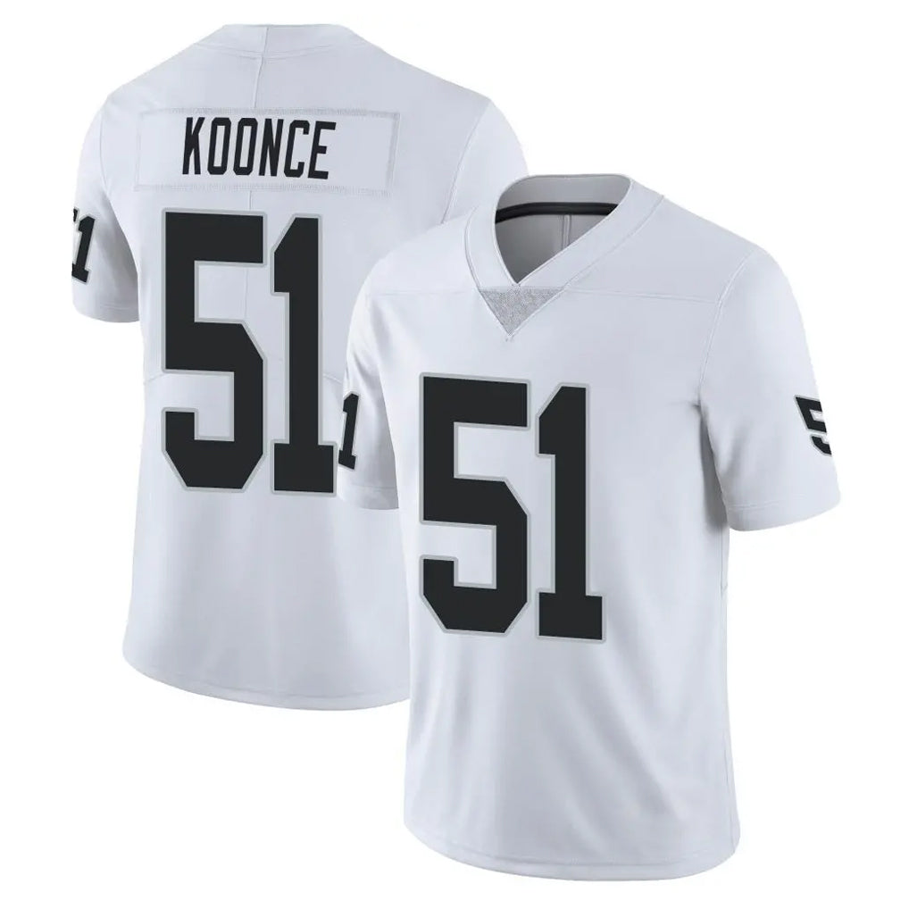 LV.Raiders #51 Malcolm Koonce Player White Limited Vapor Untouchable Home Game BALCE Stitched Jerseys