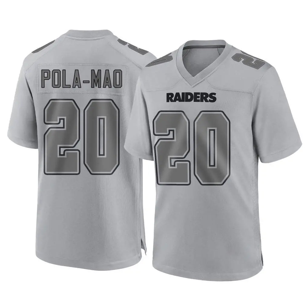 LV.Raiders #20 Isaiah Pola-Mao Player Gray Atmosphere Fashion Limited Game BALCE Stitched Jerseys