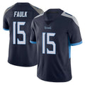 T.Titans #15 Keldric Faulk Player Navy Limited Vapor Untouchable Home Game BALCE Stitched Jerseys
