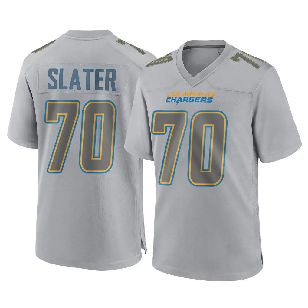 LA.Chargers #70 Rashawn Slater Player Gray Atmosphere Fashion Home Game BALCE Stitched Jerseys
