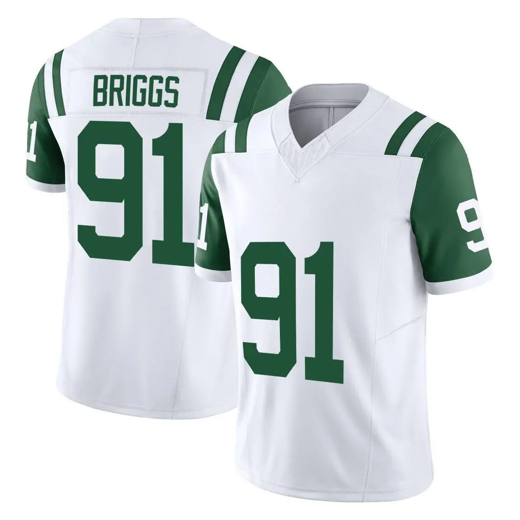NY.Jets #91 Jowon Briggs Player White Limited Classic Vapor F.U.S.E. Home Game BALCE Stitched Jerseys