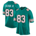 M.Dolphins #83 Kevin Coleman Jr. Player Aqua Alternate Home Game BALCE Stitched Jerseys