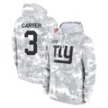 NY.Giants #3 Abdul Carter Player Arctic Camo Salute to Service Pullover Hoodies Limited Game BALCE Stitched Jerseys