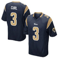 LA.Rams #3 Kam Curl Player Navy Home Game BALCE Stitched Jerseys