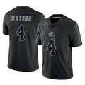 C.Browns #4 Deshaun Watson Player Black Reflective Home Game BALCE Stitched Jerseys