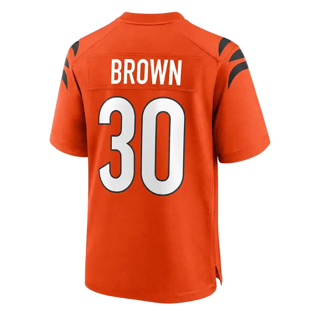 C.Bengals #30 Chase Brown Player Orange Home Game BALCE Stitched Jerseys