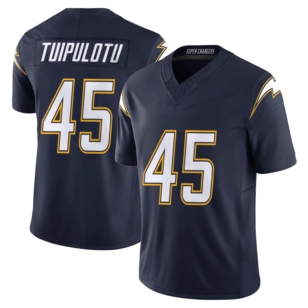 LA.Chargers #45 Tuli Tuipulotu Player Navy Vapor F.U.S.E. Limited Home Game BALCE Stitched Jerseys