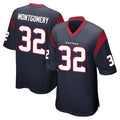 H.Texans #32 David Montgomery Player Navy Home Game BALCE Stitched Jerseys