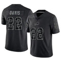 B.Bills #22 Ray Davis Player Black RFLCTV Limited BALCE Stitched Jerseys