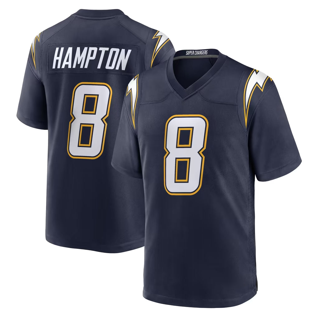 LA.Chargers #8 Omarion Hampton Player Navy Alternate Home Game BALCE Stitched Jerseys
