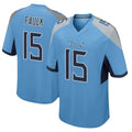 T.Titans #15 Keldric Faulk Player Light Blue Home Game BALCE Stitched Jerseys