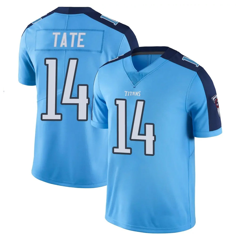 T.Titans #14 Carnell Tate Player Light Blue Limited Color Rush Home Game BALCE Stitched Jerseys