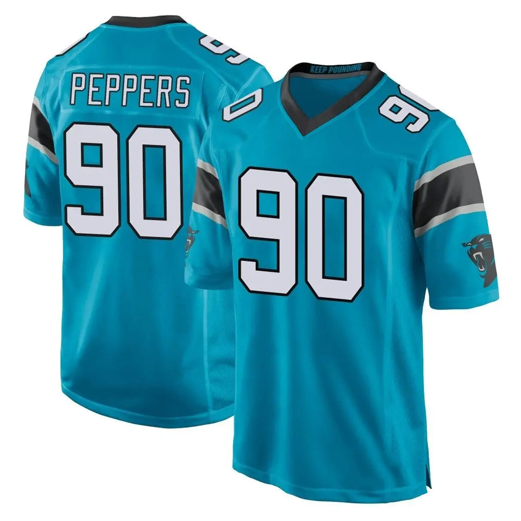 C.Panthers #90 Julius Peppers Player Blue Game BALCE Stitched Jerseys