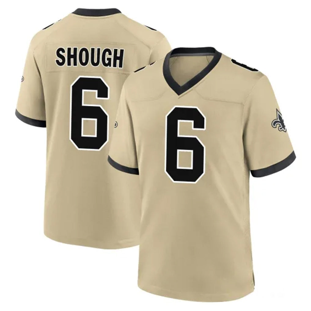 NO.Saints #6 Tyler Shough Player Gold Home Game BALCE Stitched Jerseys