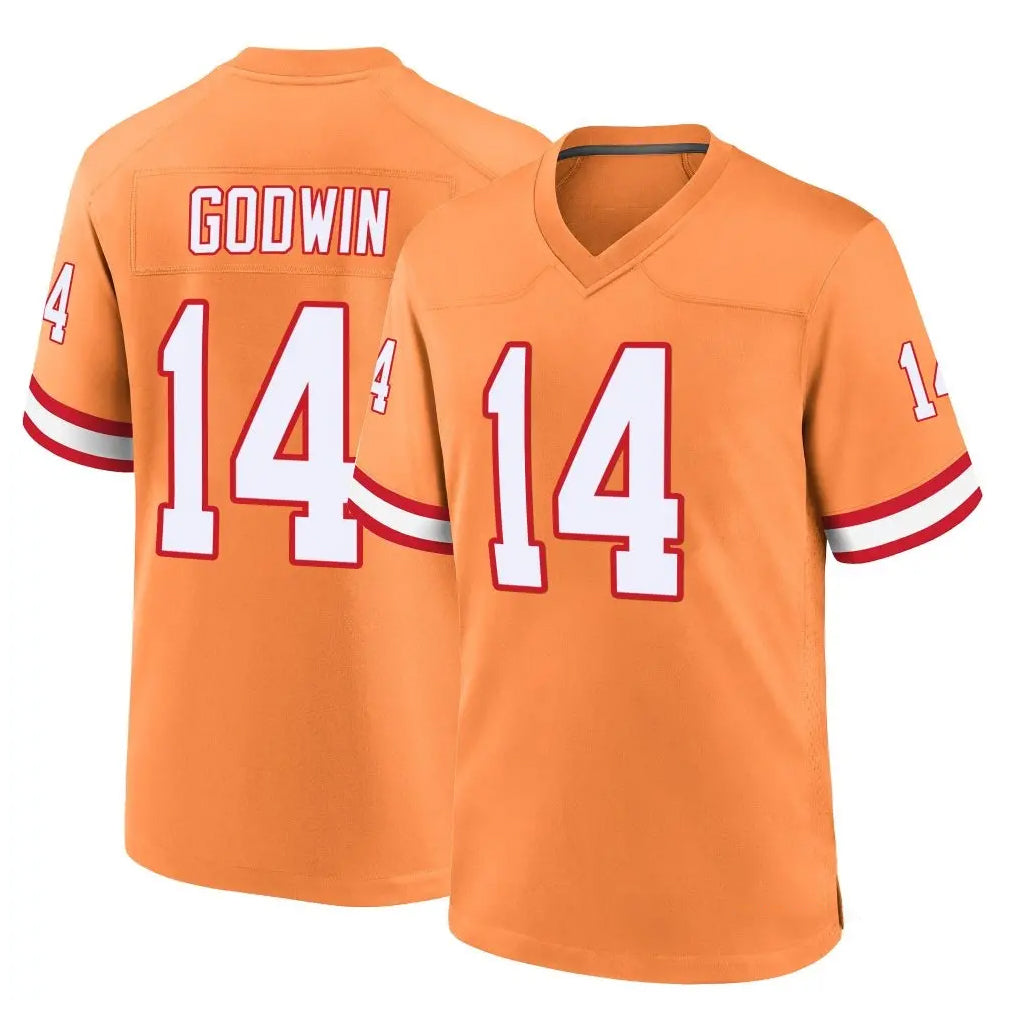 TB.Buccaneers #14 Chris Godwin Jr. Player Orange Throwback Home Game BALCE Stitched Jerseys