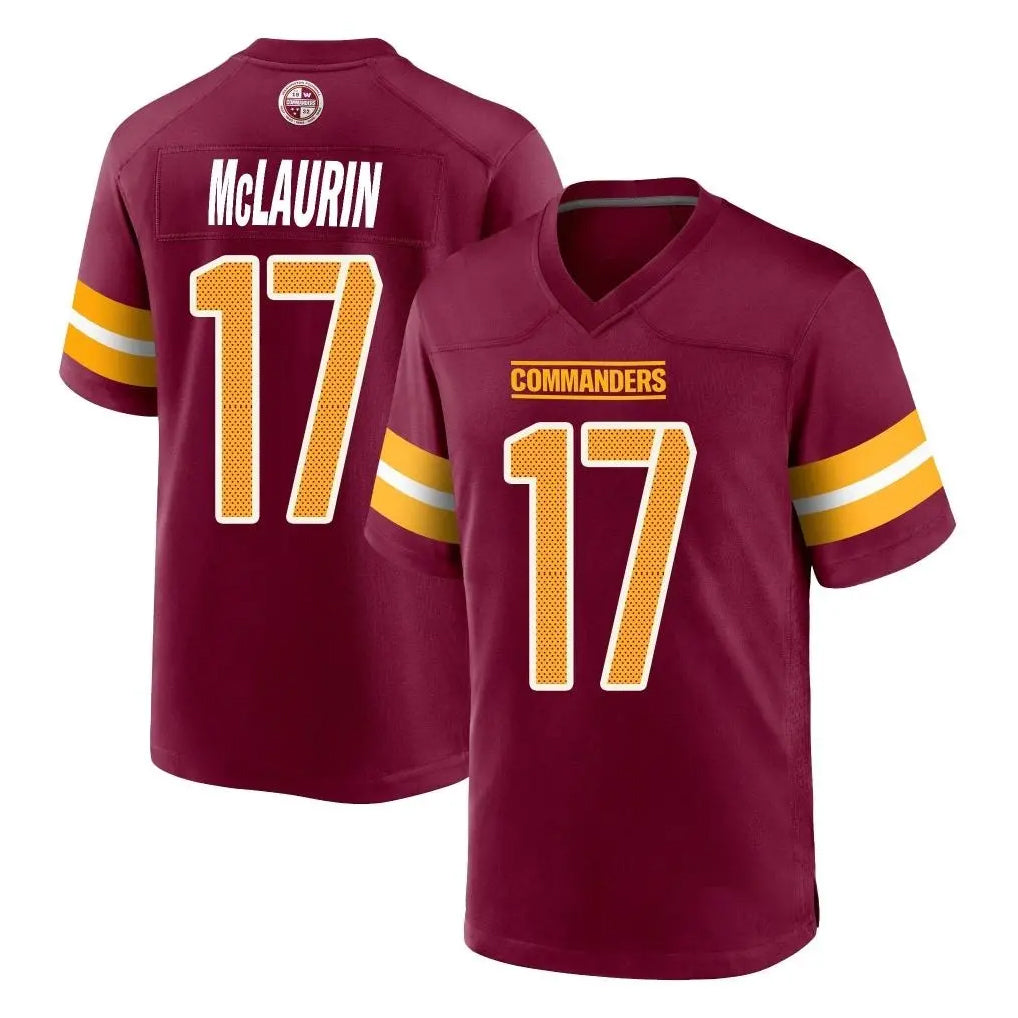 W.Commanders #17 Terry Mclaurin Player Burgundy Home Game BALCE Stitched Jerseys
