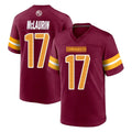 W.Commanders #17 Terry Mclaurin Player Burgundy Home Game BALCE Stitched Jerseys