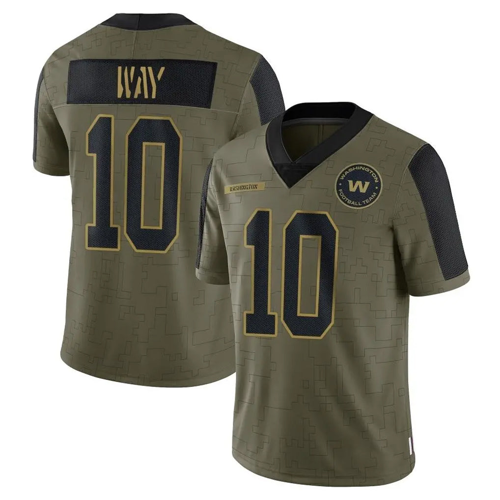 W.Commanders #10 Tress Way Player Olive Salute To Service Limited Game BALCE Stitched Jerseys