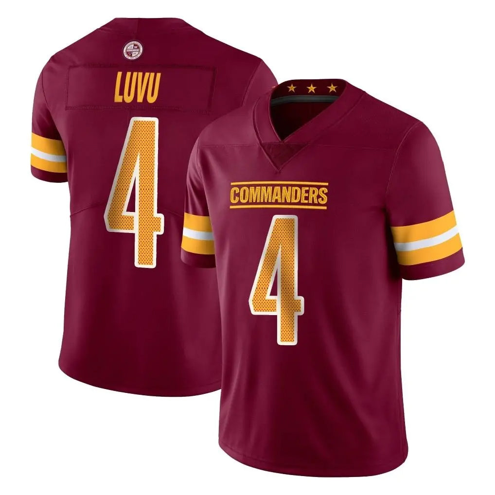 W.Commanders #4 Frankie Luvu Player Burgundy Limited Vapor Home Game BALCE Stitched Jerseys