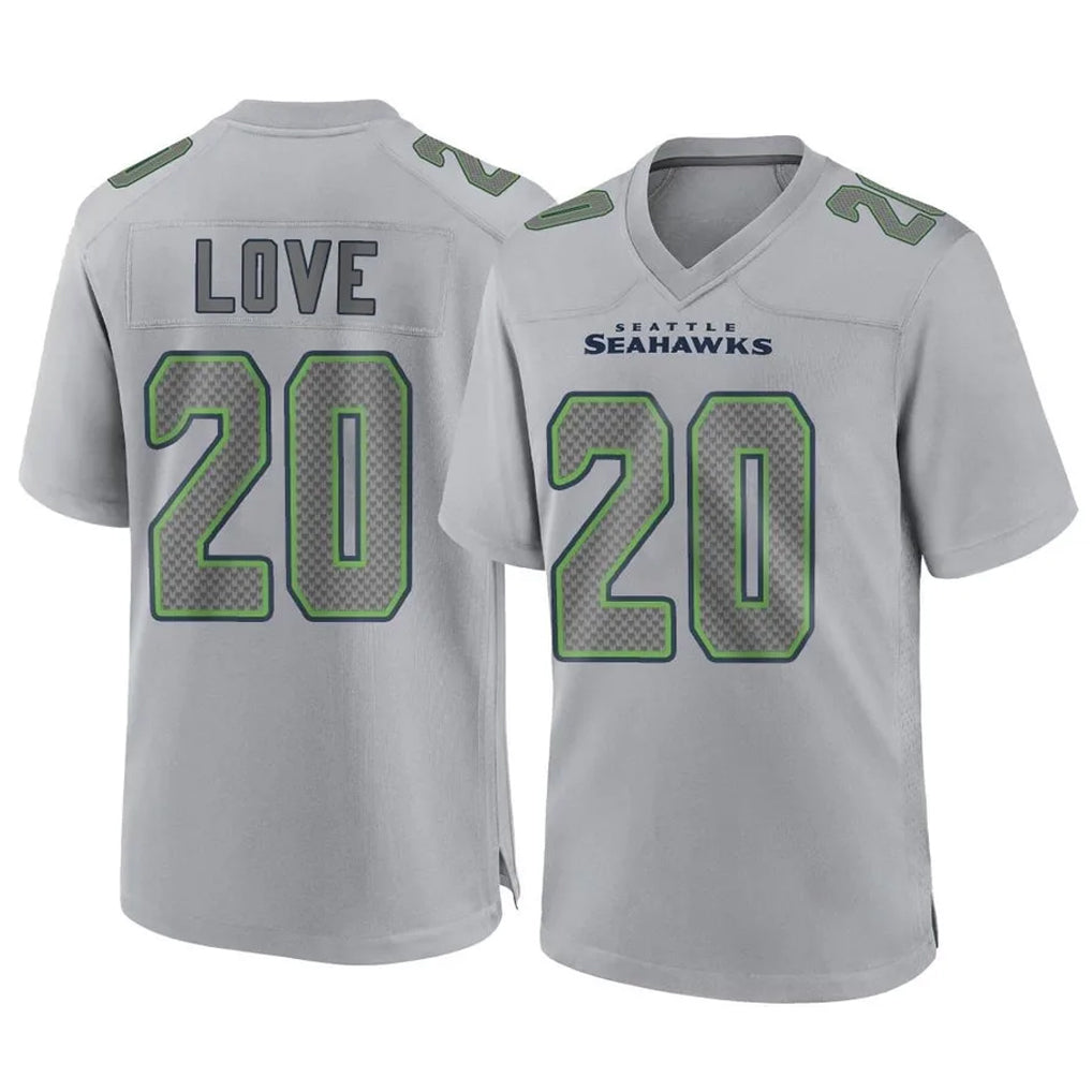S.Seahawks #20 Julian Love Player Gray Atmosphere Fashion Home Game BALCE Stitched Jerseys