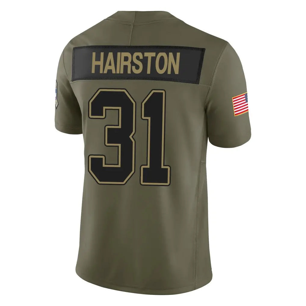 B.Bills #31 Maxwell Hairston Player Olive Salute To Service Limited Home Game BALCE Stitched Jerseys