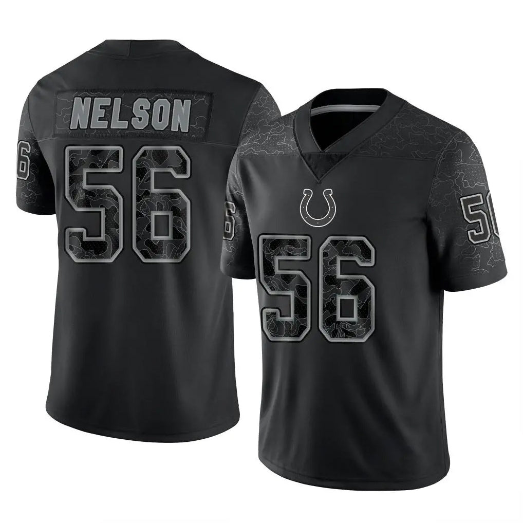 IN.Colts #56 Quenton Nelson Player Black Reflective Limited Game BALCE Stitched Jerseys