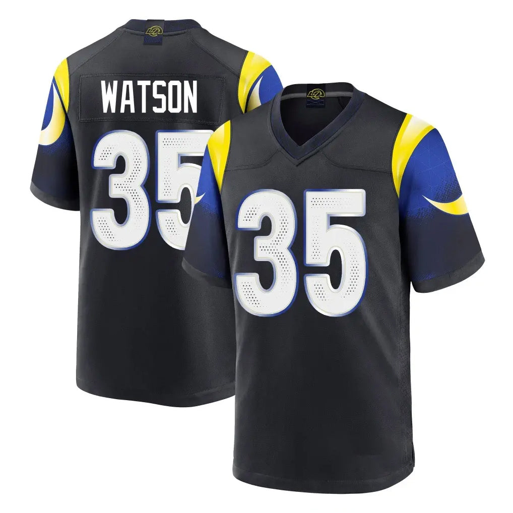 LA.Rams #35 Jaylen Watson Player Black Midnight Rivalries Collection Home Game BALCE Stitched Jerseys