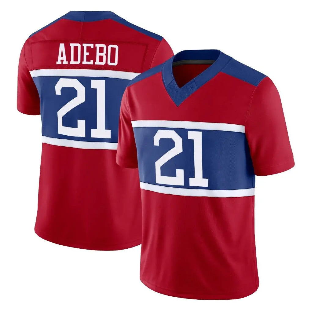 NY.Giants #21 Paulson Adebo Player Red Century Vapor F.U.S.E. Home Game BALCE Stitched Jerseys