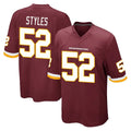 W.Commanders #52 Sonny Styles Player Burgundy Team Color Home Game BALCE Stitched Jerseys