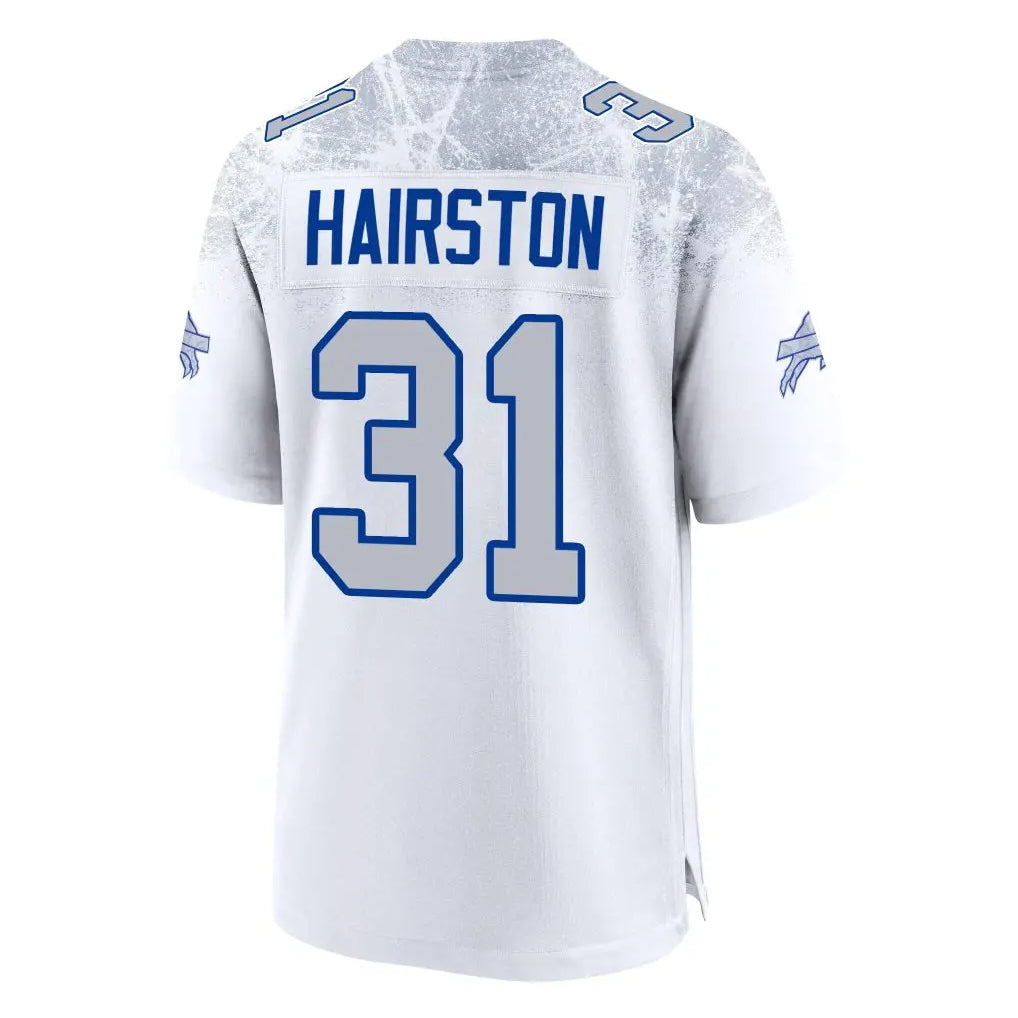 B.Bills #31 Maxwell Hairston Player White Rivalries Collection Game BALCE Stitched Jerseys