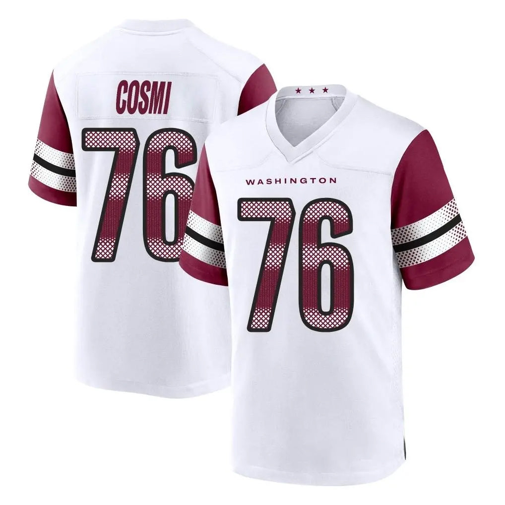 W.Commanders #76 Sam Cosmi Player White Game Home BALCE Stitched Jerseys