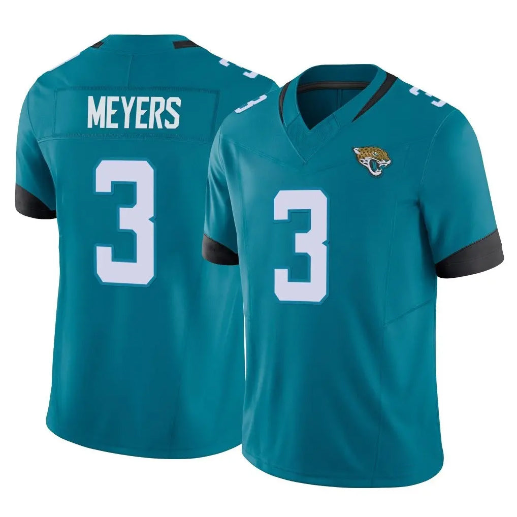 J.Jaguars #3 Jakobi Meyers Player Teal Vapor F.U.S.E. Limited Home Game BALCE Stitched Jerseys