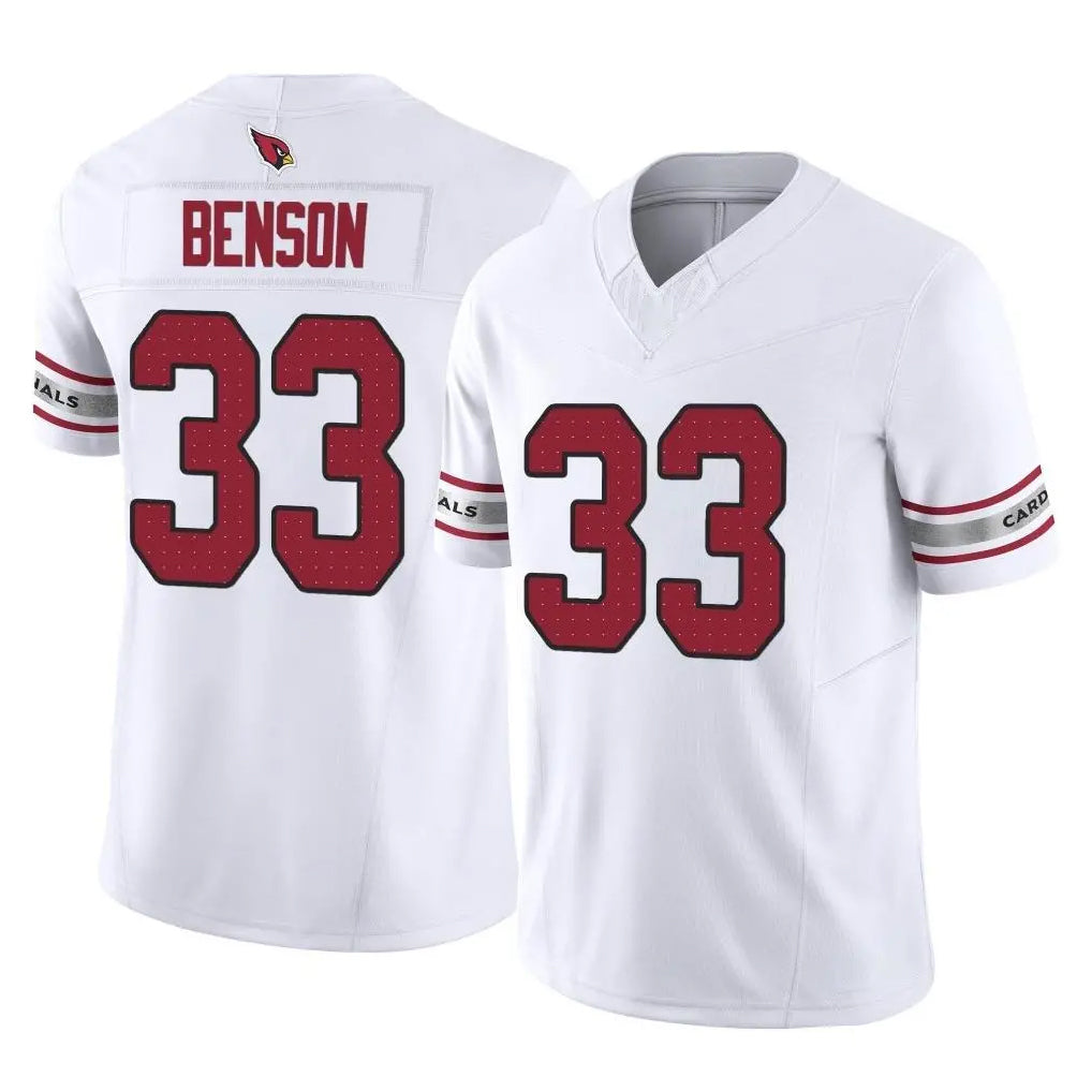 A.Cardinals #33 Trey Benson Player White Vapor F.U.S.E. Limited Home Game BALCE Stitched Jerseyss