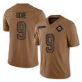 M.Dolphins #9 Joshua Uche Player Brown Salute To Service Limited BALCE Stitched Jerseys