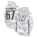 W.Commanders #67 Nick Allegretti Player Arctic Camo Limited Salute to Service Pullover Hoodies Game BALCE Stitched Jerseys
