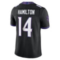 B.Ravens #14 Kyle Hamilton Player Black Limited Elite Home Game BALCE Stitched Jerseys